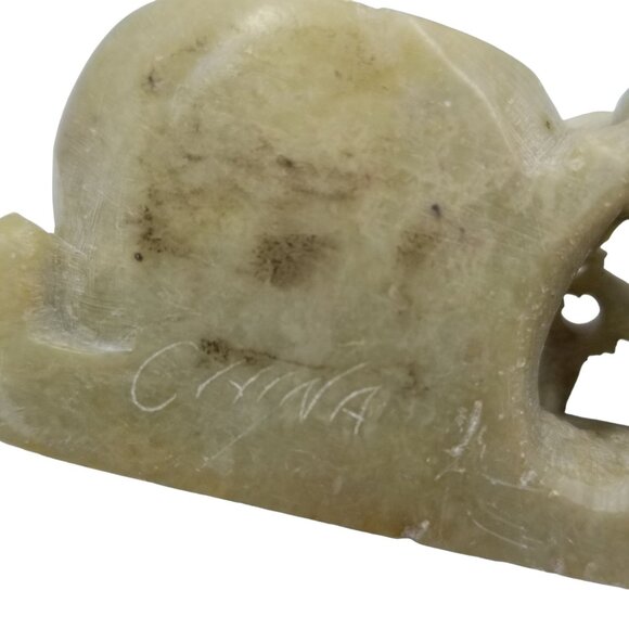 Vintage Chinese Carved Stone Double Vase With Floral Motif - Picture 8 of 12